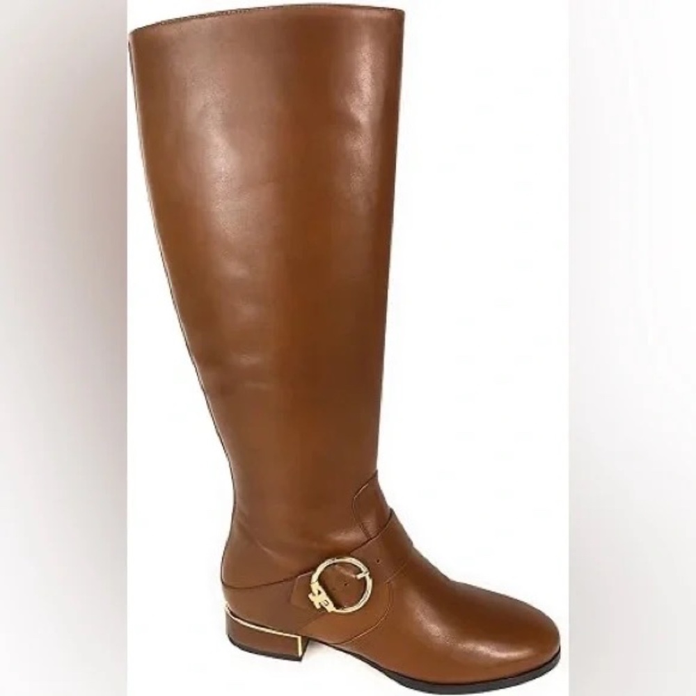 Tory Burch Calf Leather Cognac Sofia Riding Boots